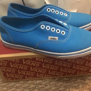 Navy blue lace up vans